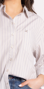 8036L - The Shirt - Beige Stripe