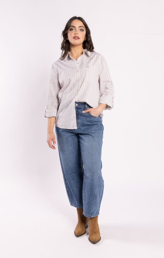 9036 - Barrel Jean - Indigo Blue
