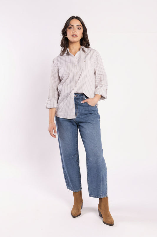 9036 - Barrel Jean - Indigo Blue