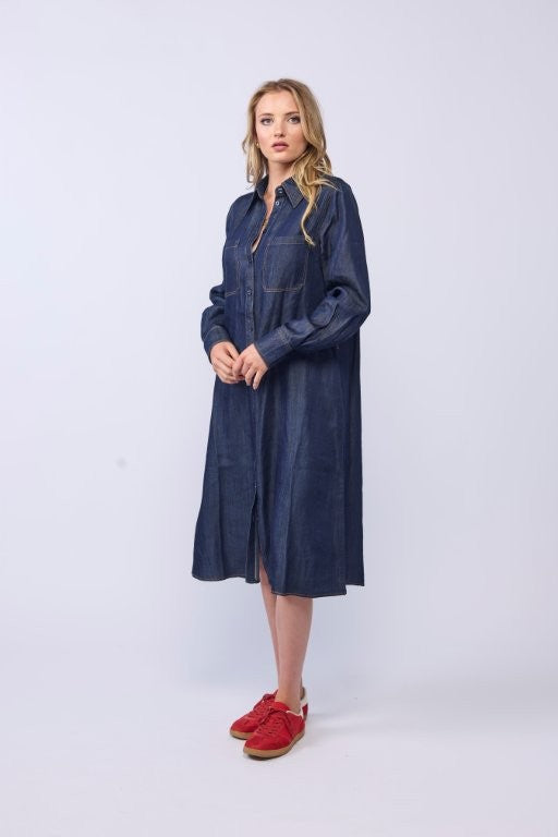 2211 - Denver Dress - Dark Denim