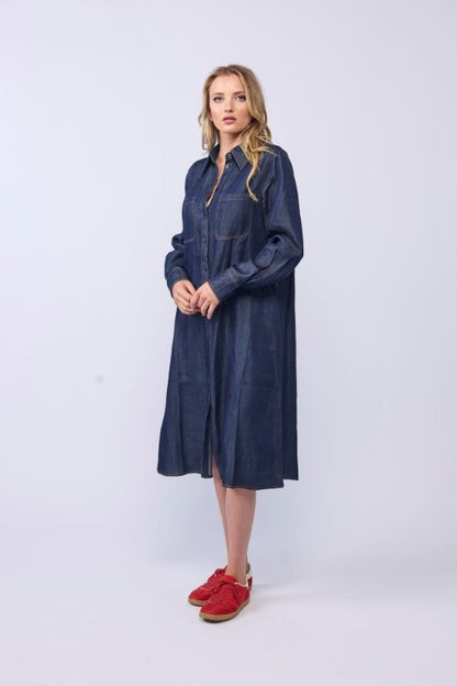 2211 - Denver Dress - Dark Denim