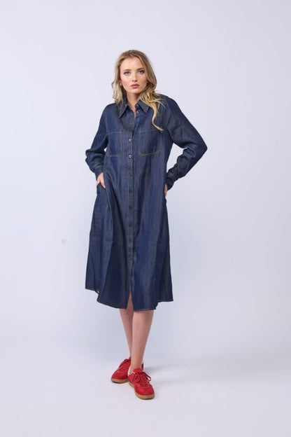 2211 - Denver Dress - Dark Denim