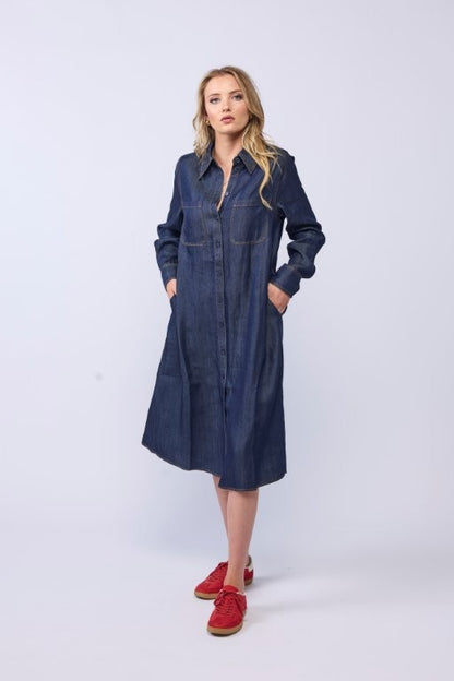 2211 - Denver Dress - Dark Denim