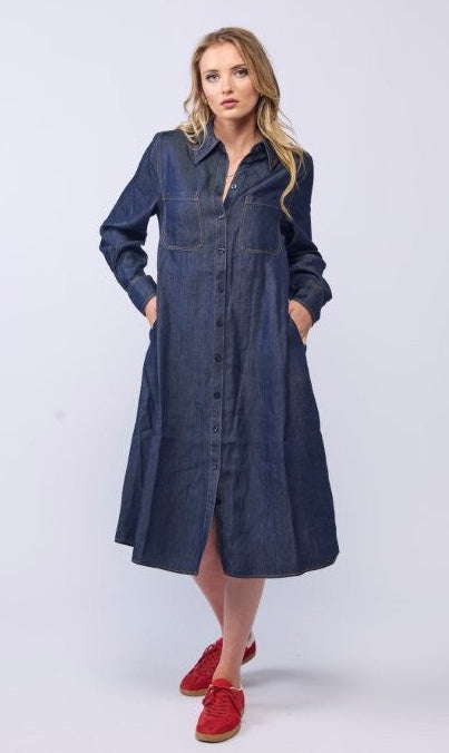 2211 - Denver Dress - Dark Denim