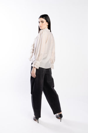 1302L - Willow Blouse - Tan