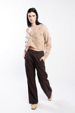 LOUGHLIN - 4053L - Bow Pant - Carob