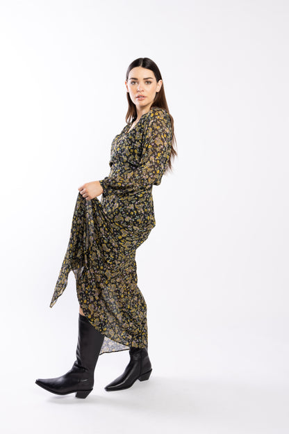 2114 - Verity Dress - Paisley Foil