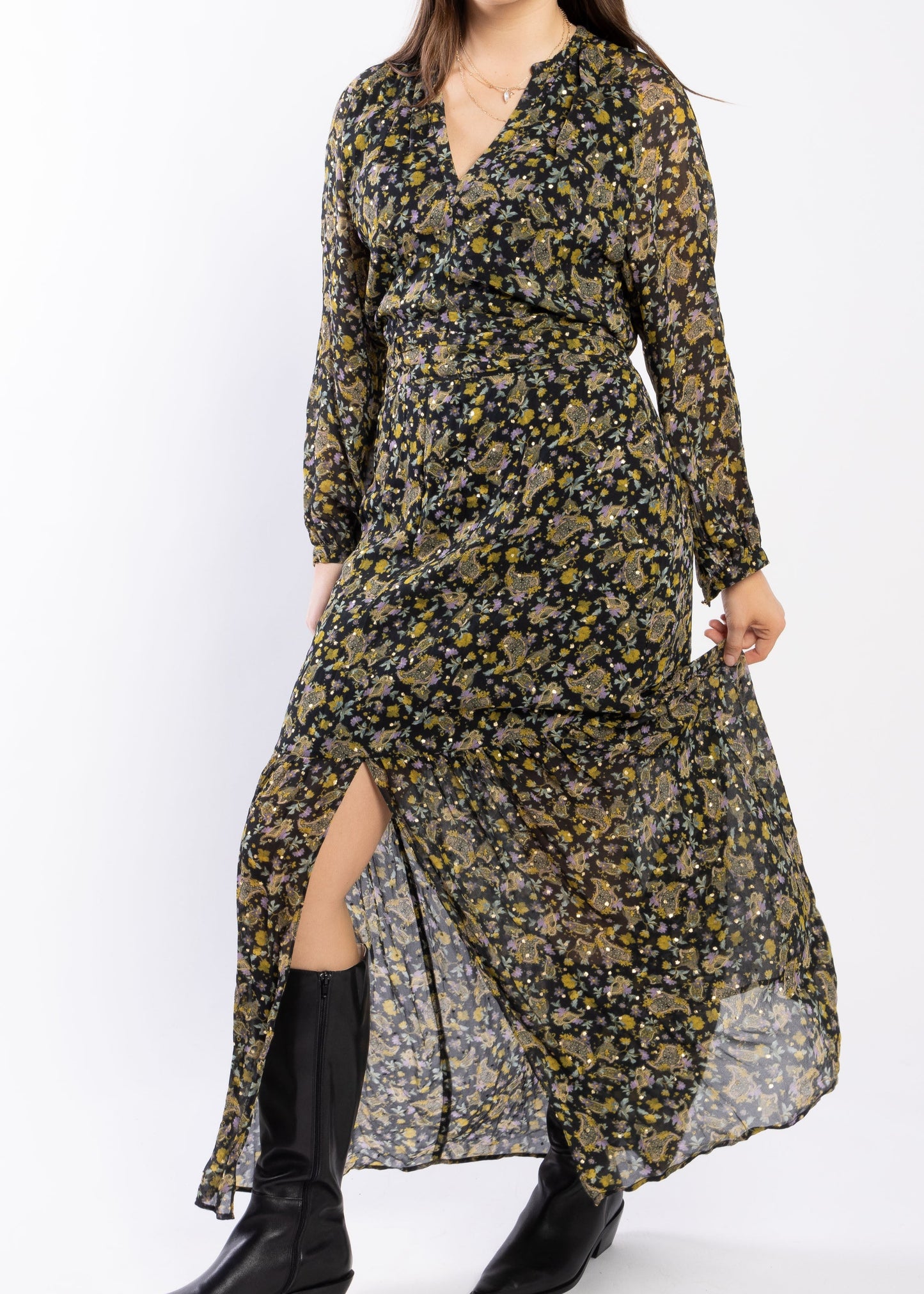 2114 - Verity Dress - Paisley Foil