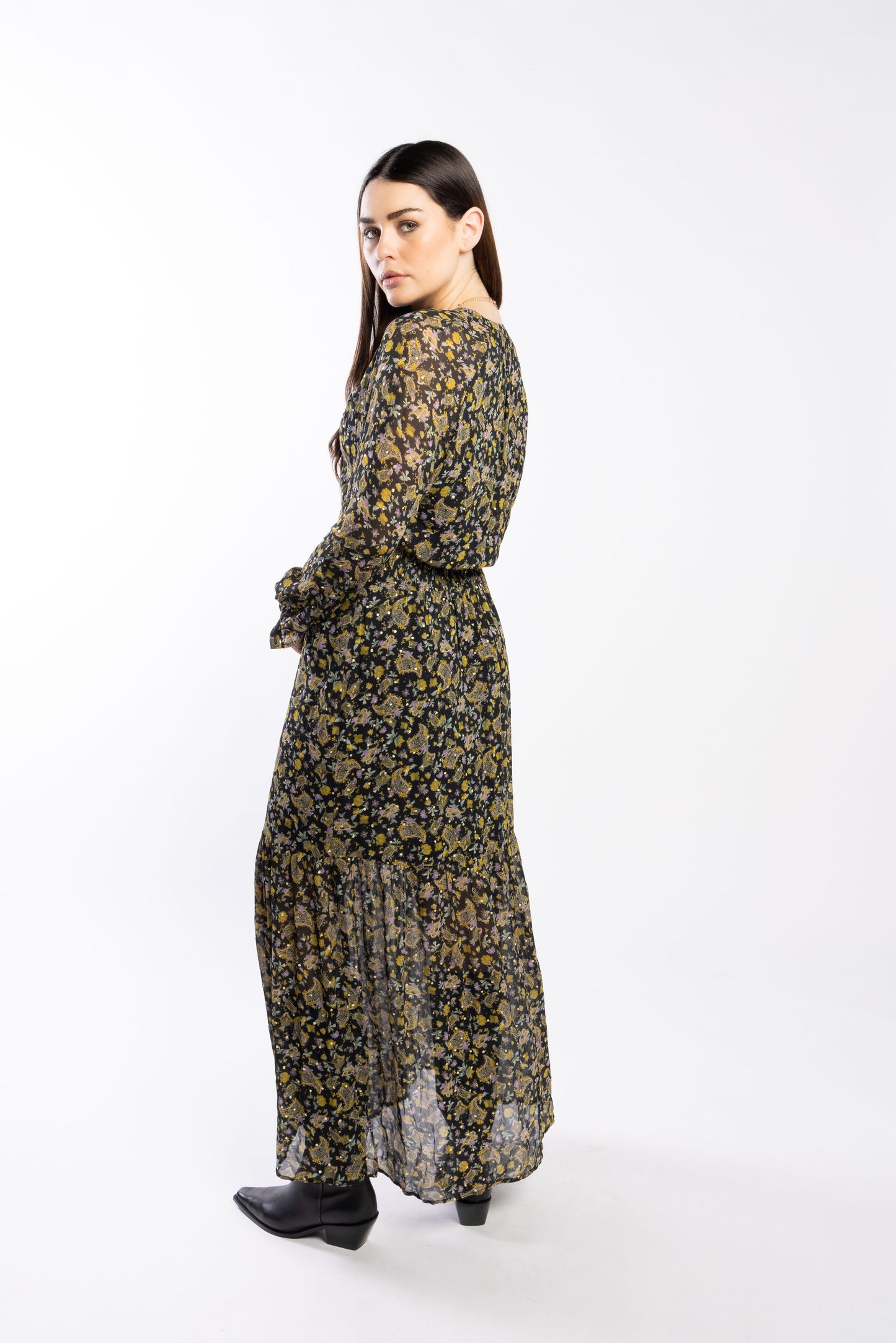 2114 - Verity Dress - Paisley Foil