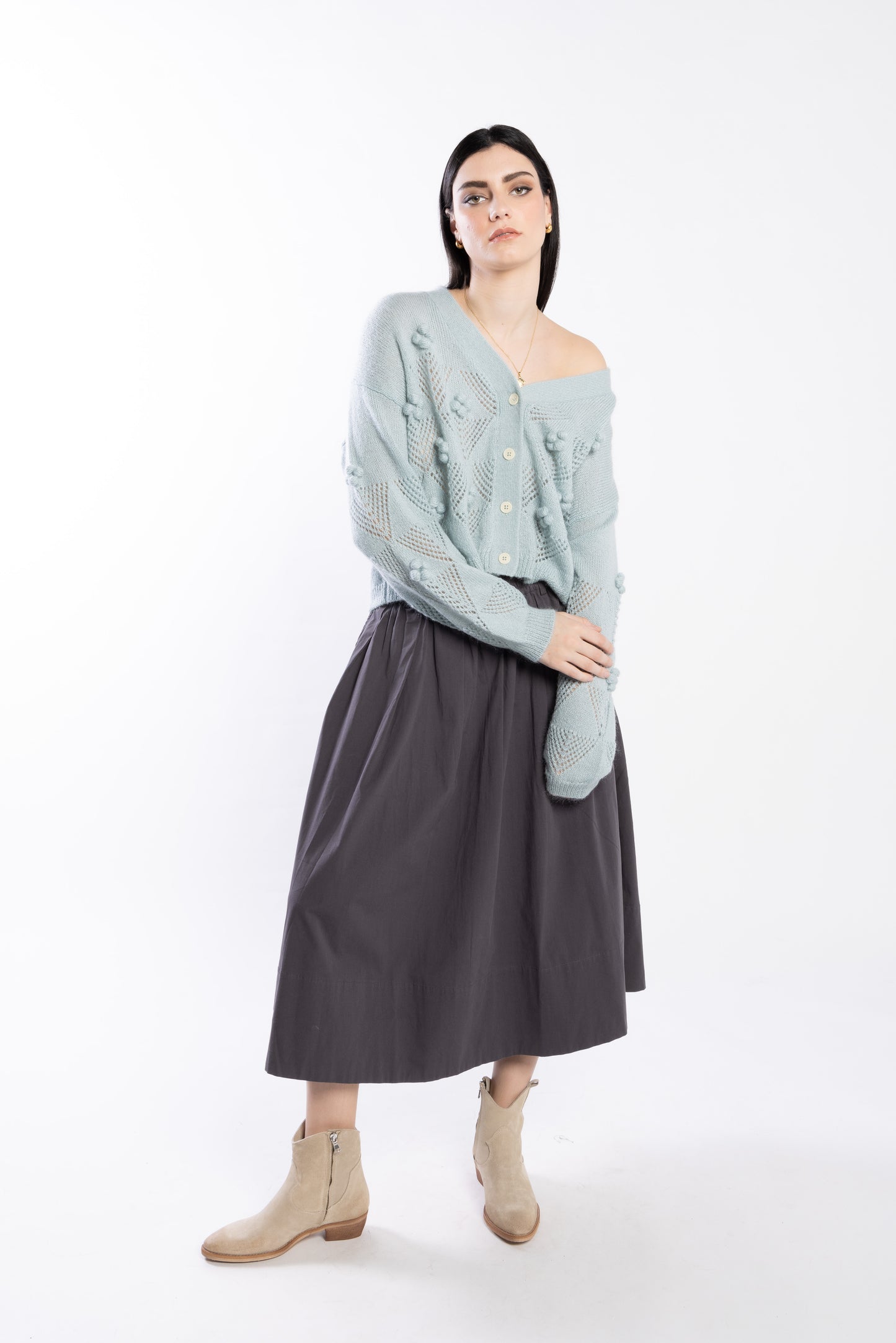 LOUGHLIN - 3076L - Thea Cardi - Duck Egg