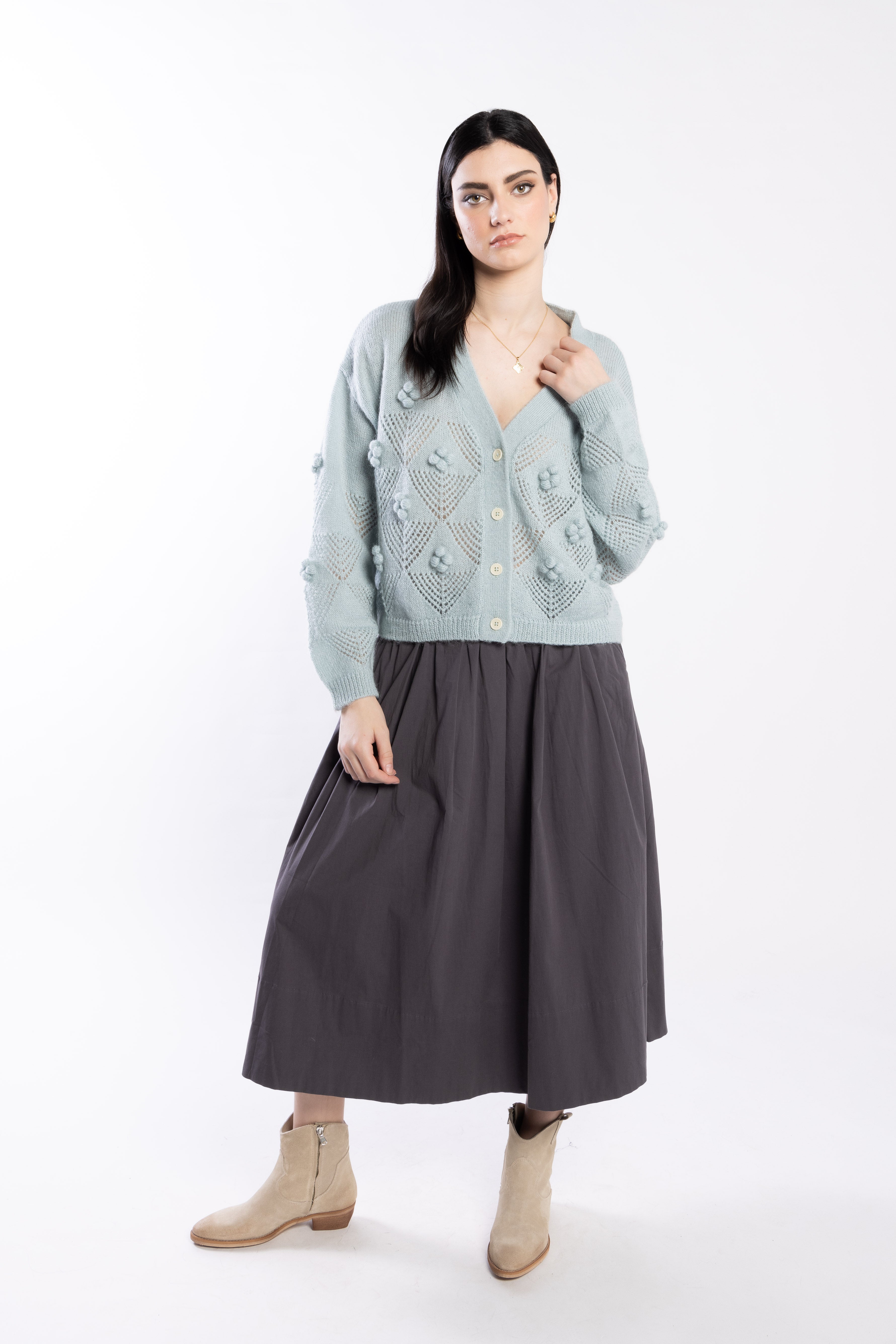 LOUGHLIN - 3076L - Thea Cardi - Duck Egg