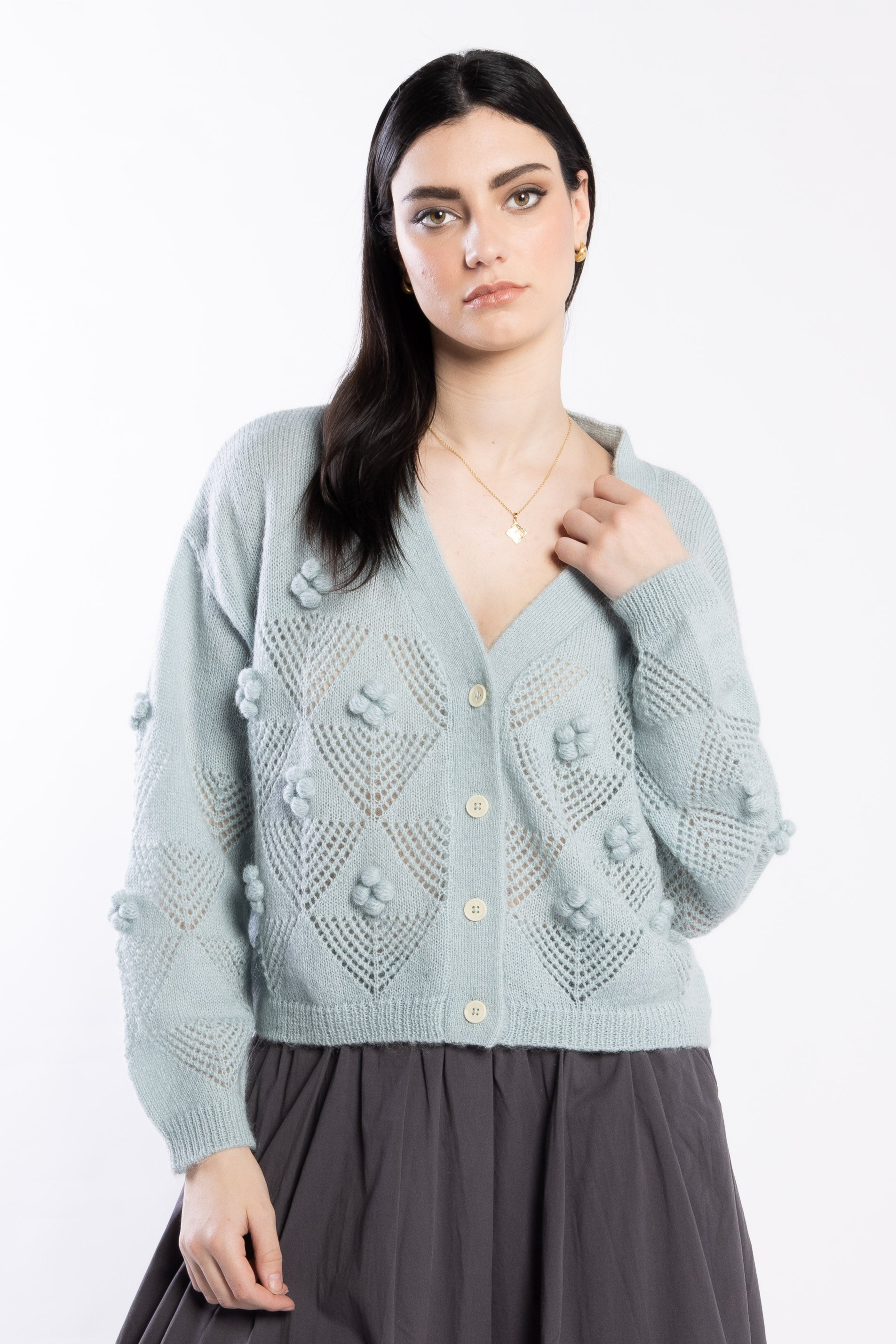 LOUGHLIN - 3076L - Thea Cardi - Duck Egg
