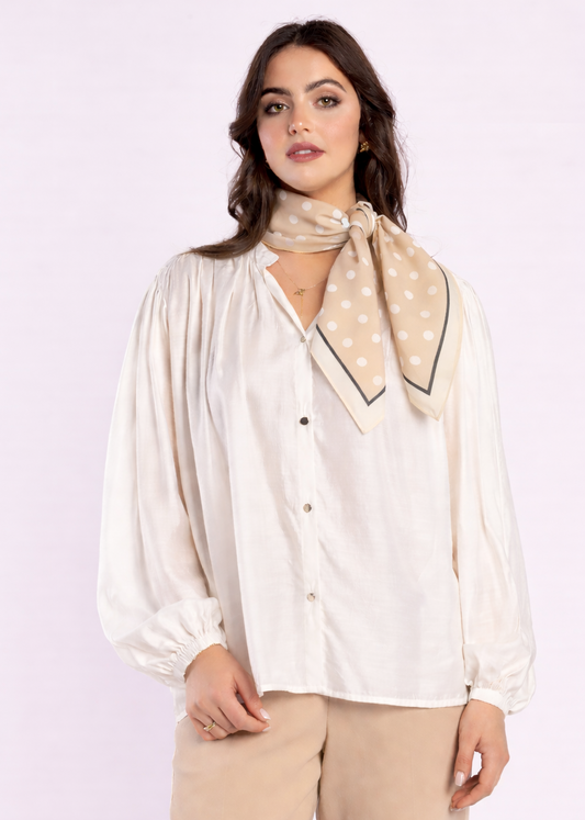 AA2 - Clip Scarf - Cream Spot