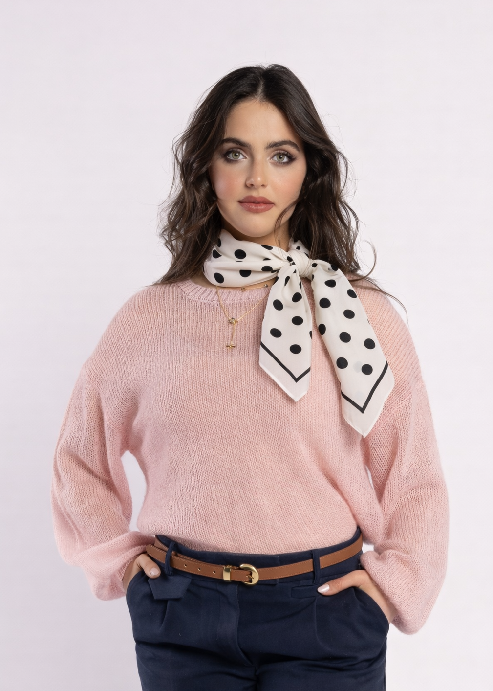 AA2 - Clip Scarf - Black Spot