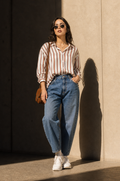 9036 - Barrel Jean - Indigo Blue