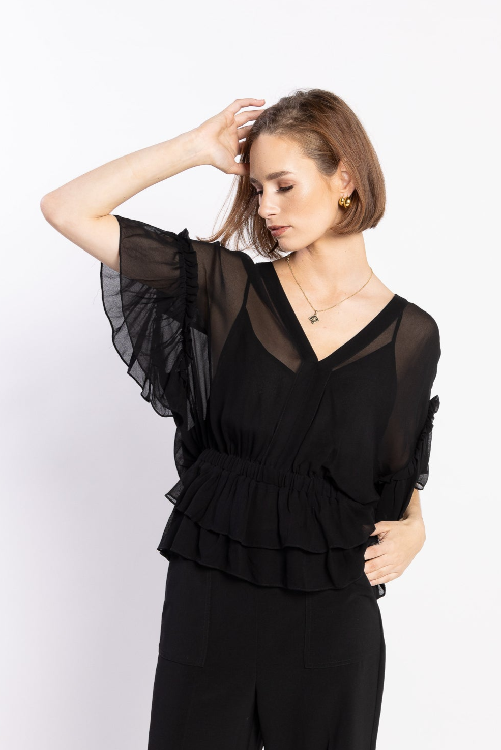 LOUGHLIN - 1230L - Brooke Blouse - Black