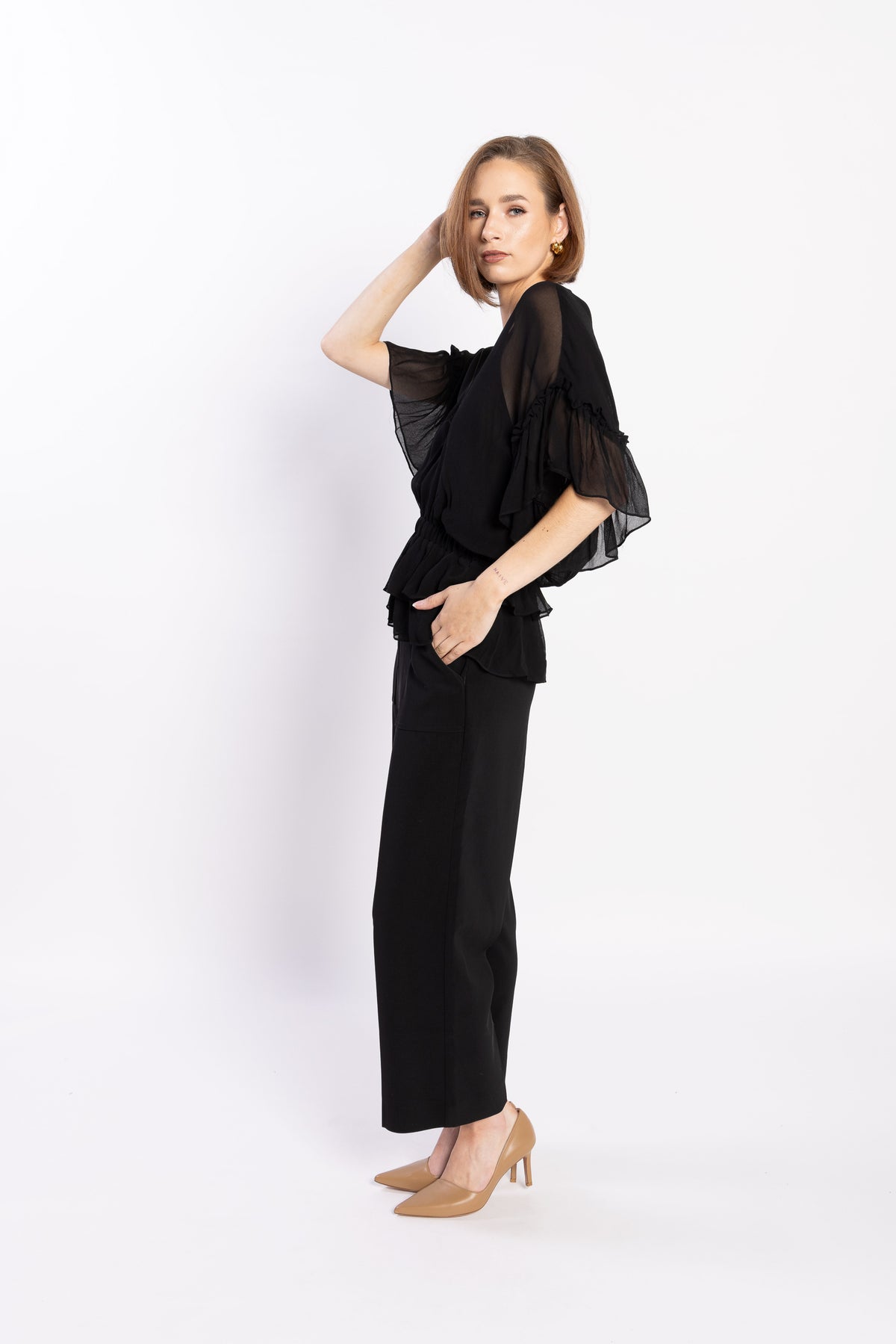 LOUGHLIN - 1230L - Brooke Blouse - Black