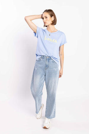 1131 - Drma Zoe Tee - Blue/Lemon