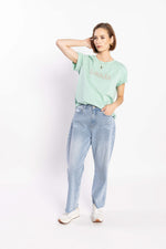 1131 - Drma Zoe Printed Tee - Aspen Green/Grey