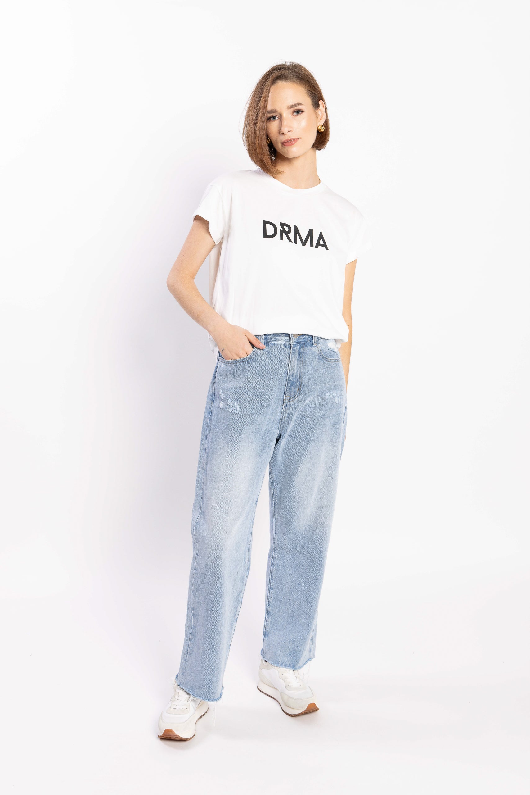 1131 - Drma Zoe Tee - White/Black