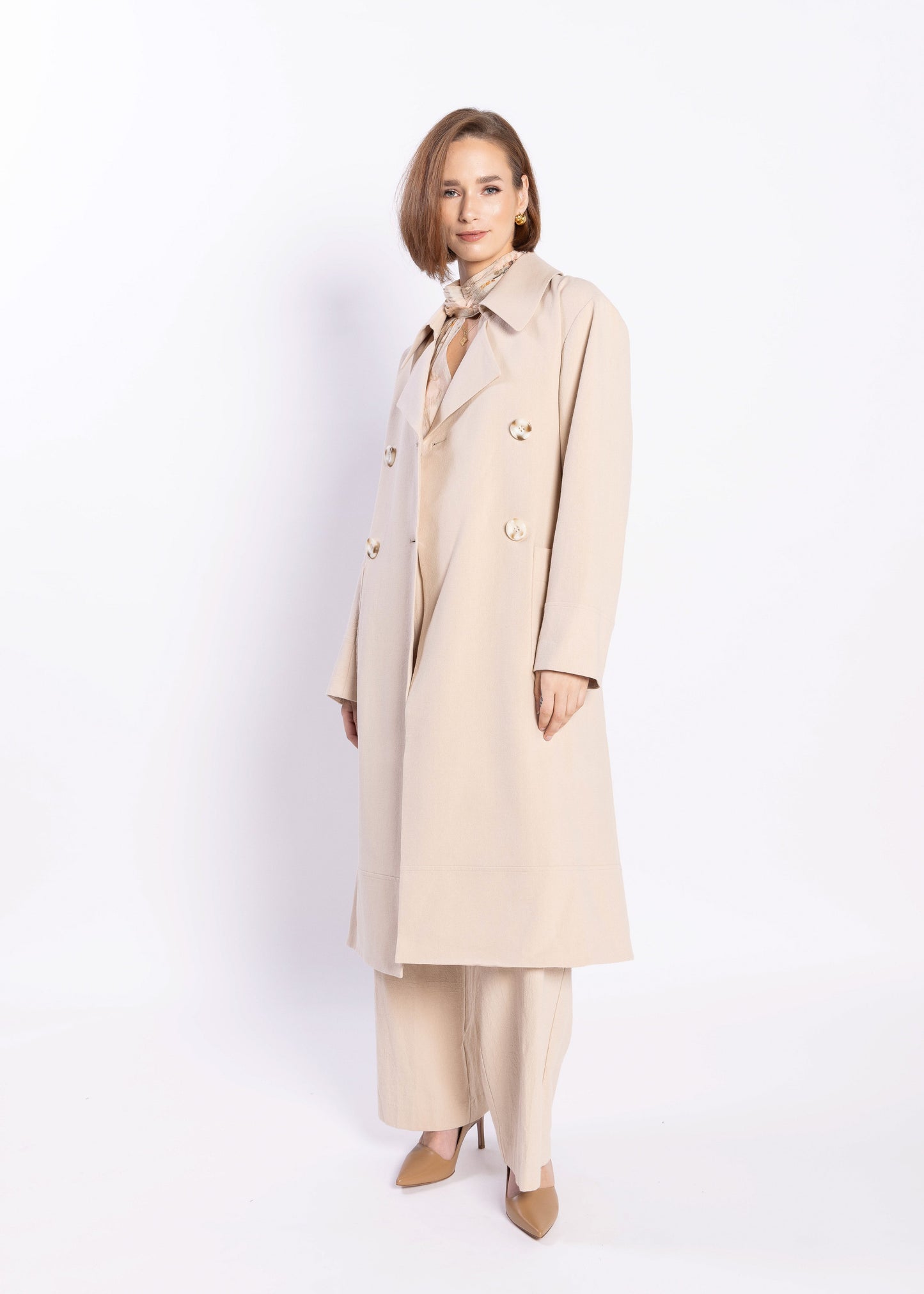5049L - Ridge Trench Coat - Taupe