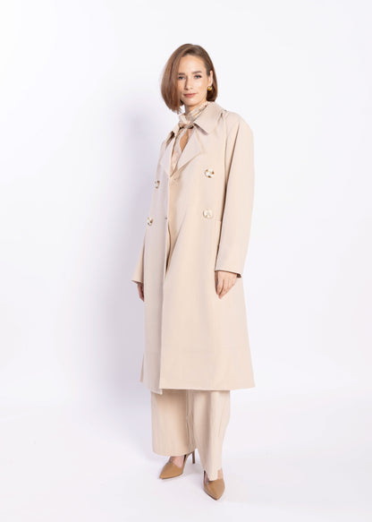 5049L - Ridge Trench Coat - Taupe