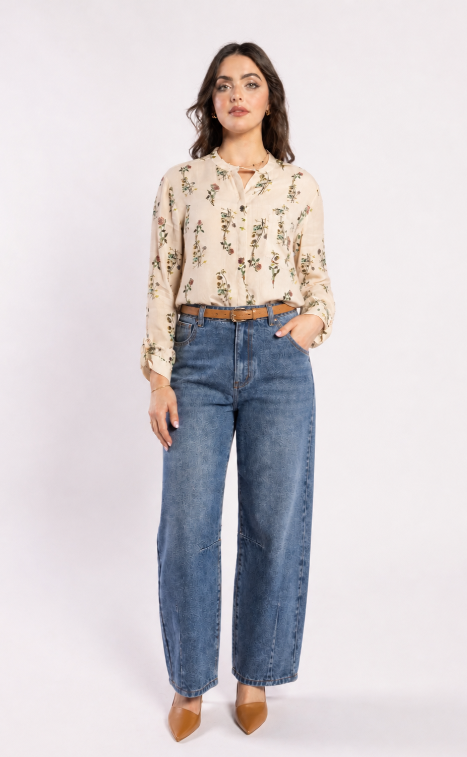 8055 - Salut Shirt - Wild Flower