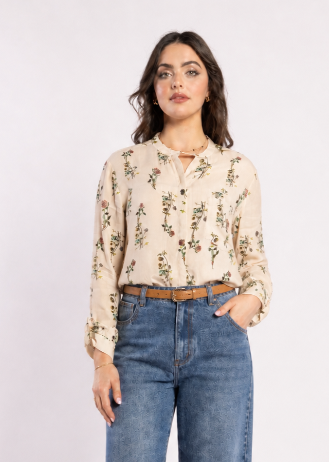 8055 - Salut Shirt - Wild Flower
