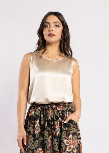 1331 - Chemise Top - Champagne