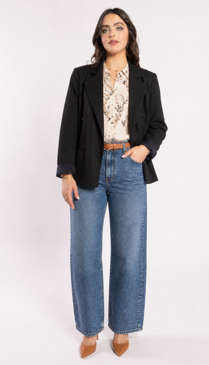 5079 - Espresso Blazer - Noir Stripe