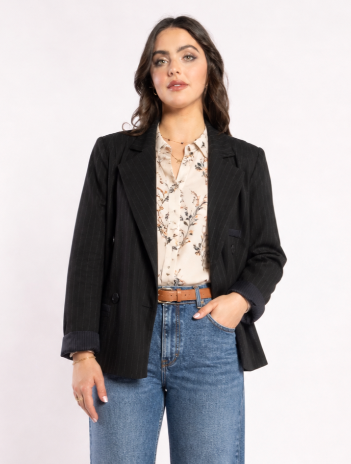 5079 - Espresso Blazer - Noir Stripe