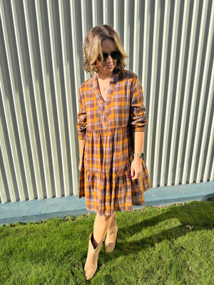 2168 - FRASER DRESS - AUTUMN CHECK