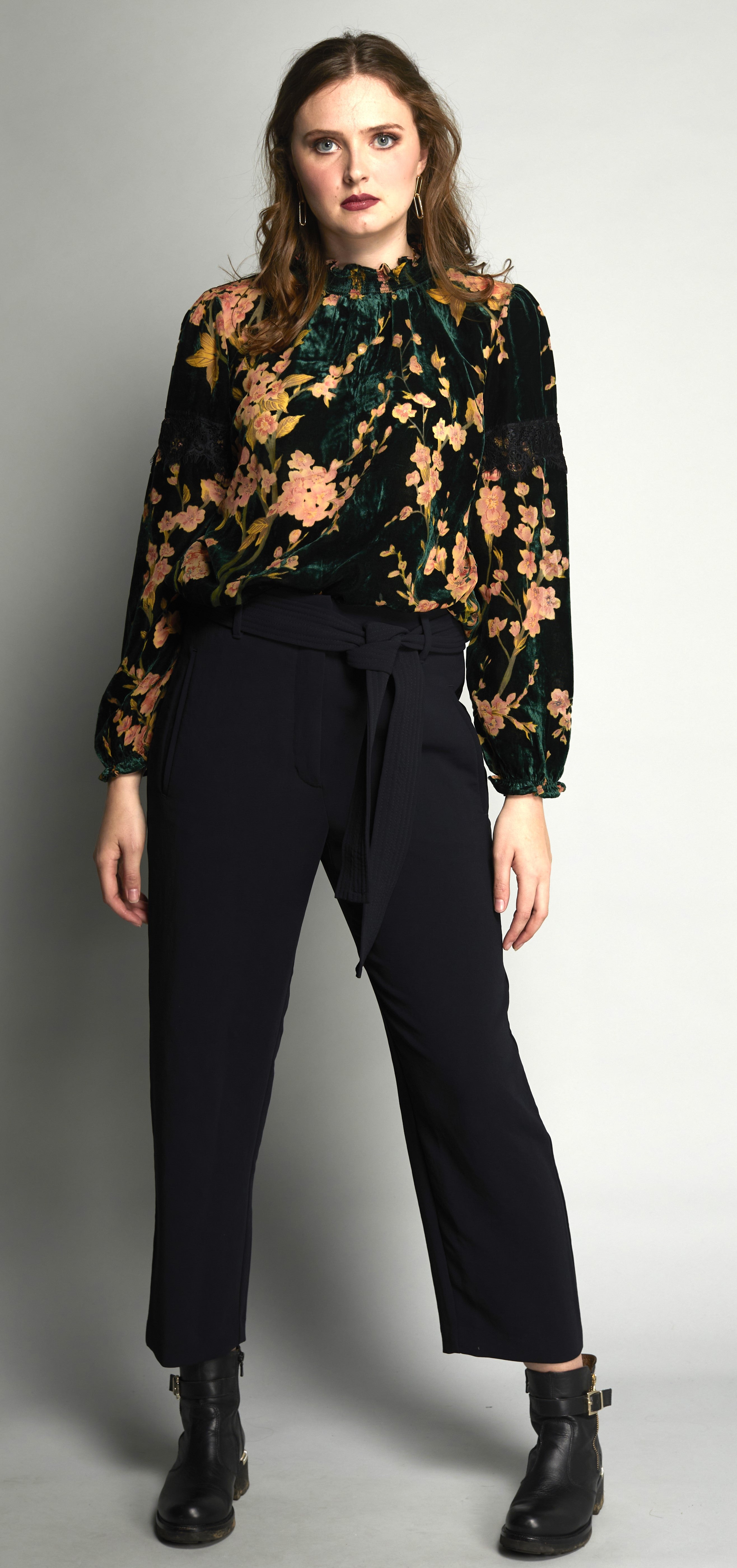 1085 - Heidi Blouse - Green Envy