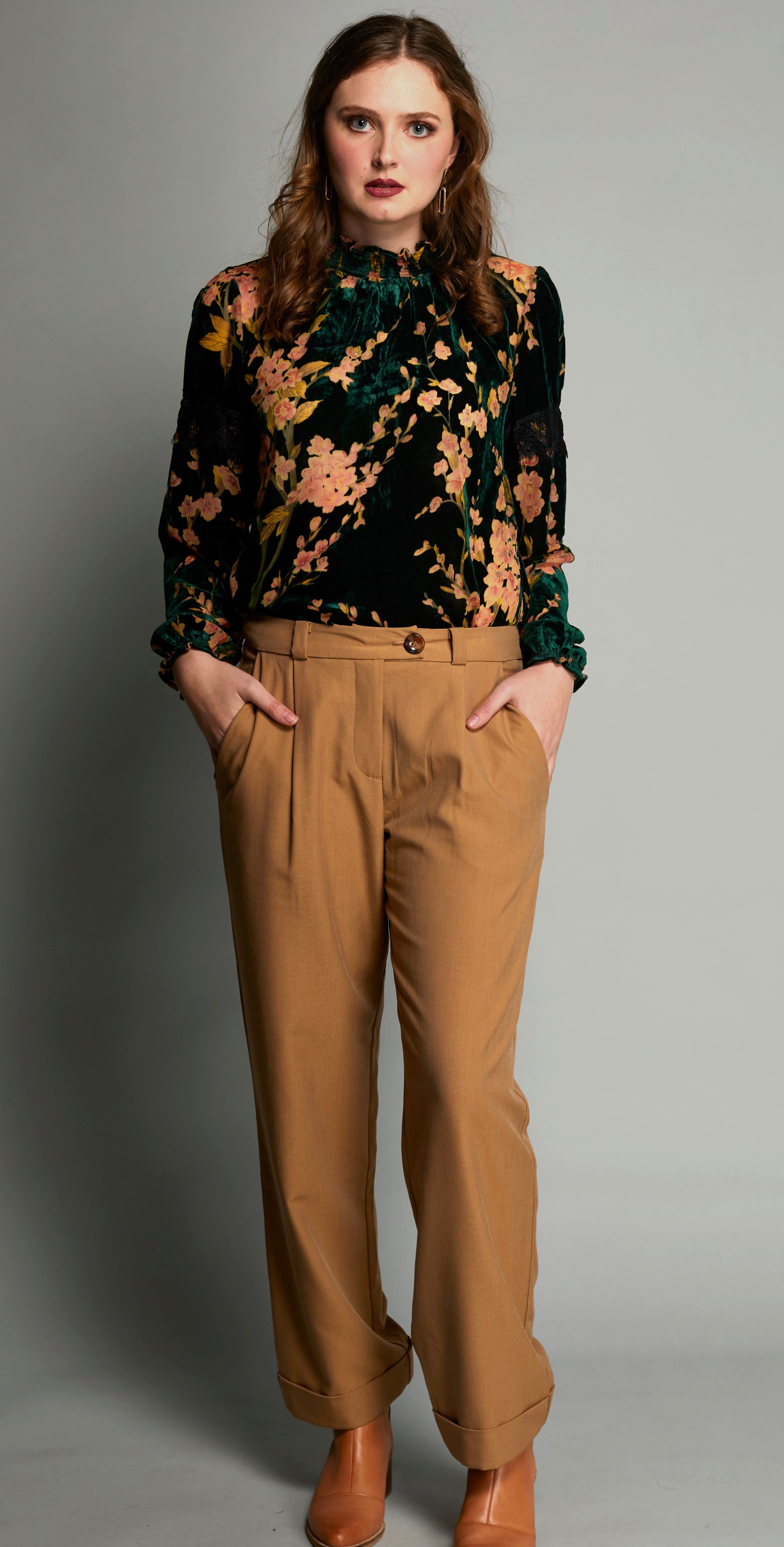 1085 - Heidi Blouse - Green Envy