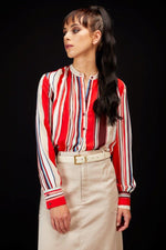 1157 - Artisan Shirt - Ruby Stripe