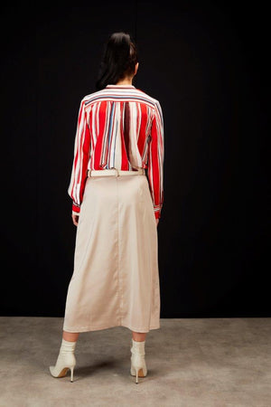 1157 - Artisan Shirt - Ruby Stripe