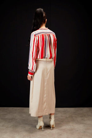 1157 - Artisan Shirt - Ruby Stripe