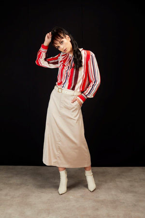 1157 - Artisan Shirt - Ruby Stripe