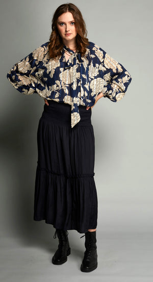 1211 - Makers Blouse - Midnight Floral