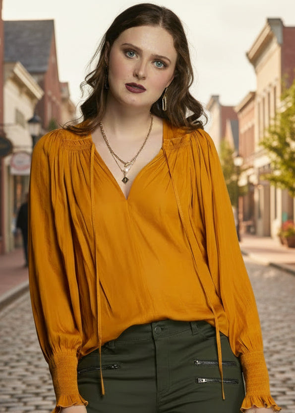 1214 - Newport Blouse - Gold