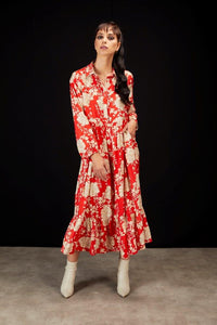 2070 - FLORENCE DRESS - RED BLOOM