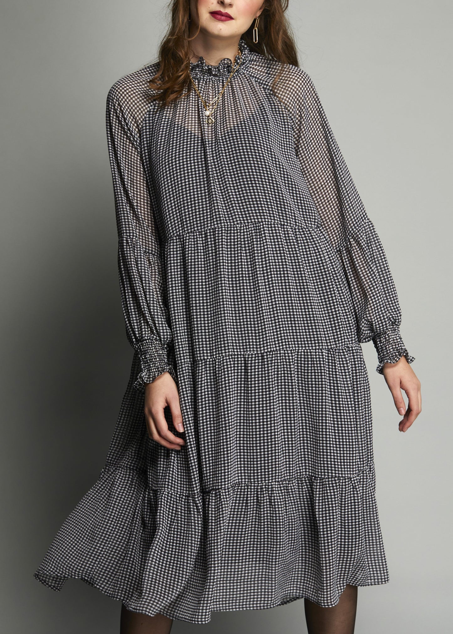 2080 - Wendy Dress - Black Check