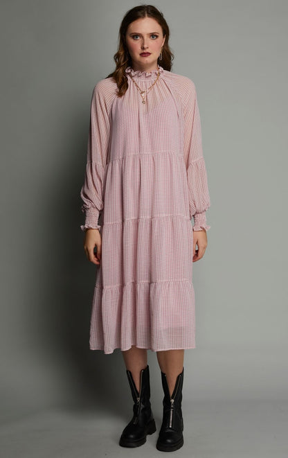 2080 -Wendy Dress - Heather Check