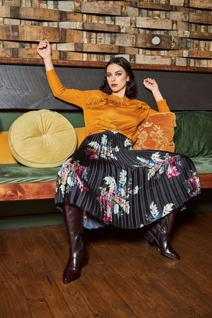 6017 - Sylvia Skirt - Night Garden
