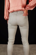 4030 - Roxette Pant - Stone/Silver Zips **LAST ONE SIZE: 14**