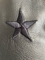 5023 - Star Leather Jacket - Black