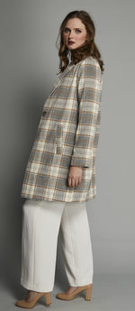 5028 - Glacier Coat - Caramel Check