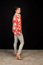 8006 - Neave Shirt - Red Bloom