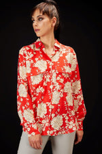 8006 - Neave Shirt - Red Bloom