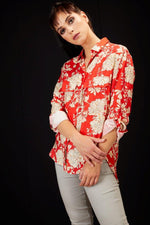 8006 - Neave Shirt - Red Bloom